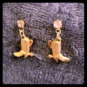 🎁3/$15🎁 Gold Tone Cowgirl Boot Earrings